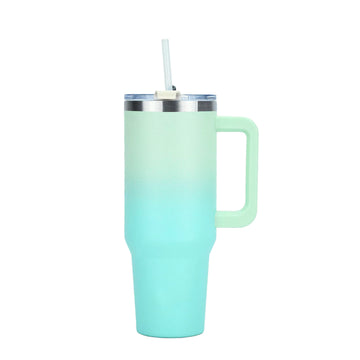 30OZ Travel Mugs Tumblers with Straw and Handle Reusable Coffee Travel Mug Stainless Steel for Storage of Disposable Cups