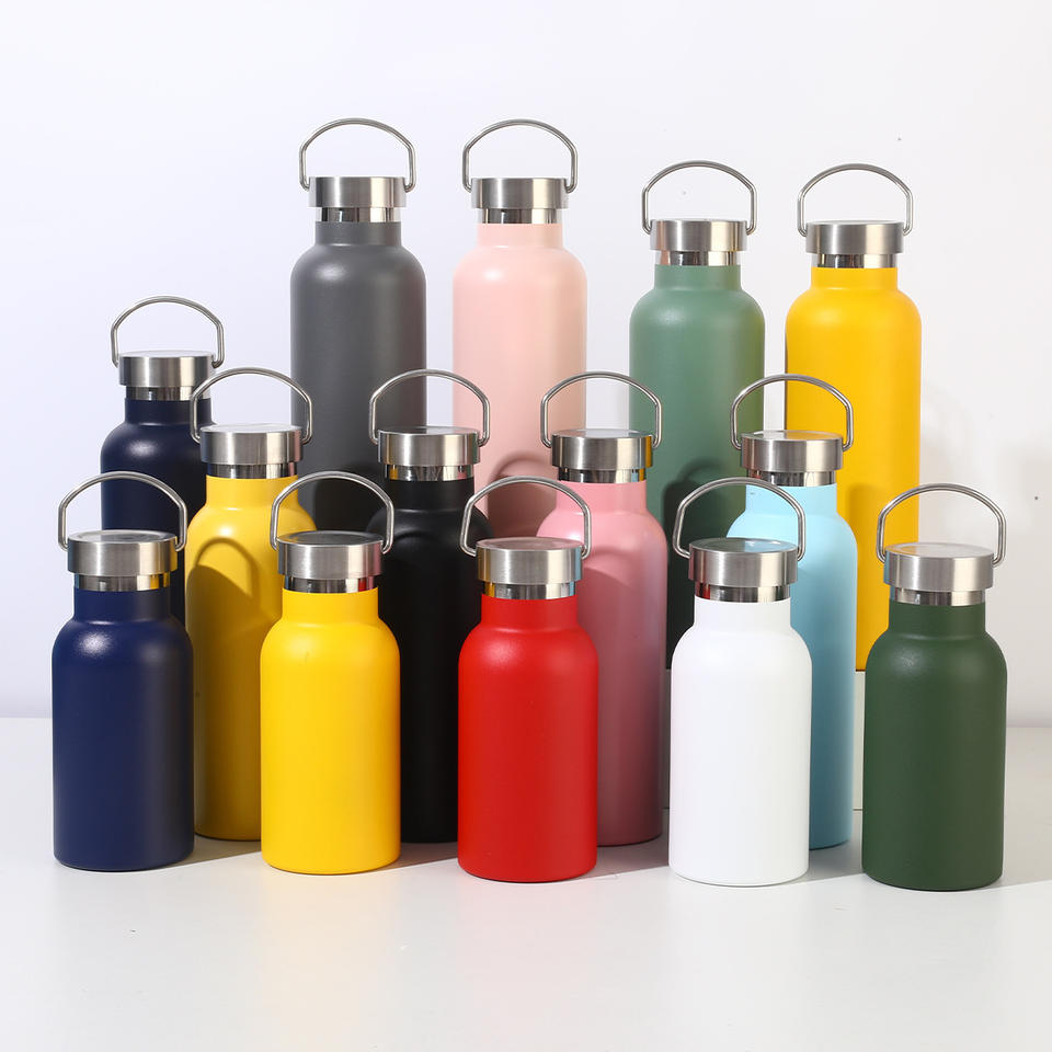 Vacuum Flask Stainless Steel 350ml 500ml Thermos Sports Water Flask Kids Sublimation Water Bottle with Bamboo Lid