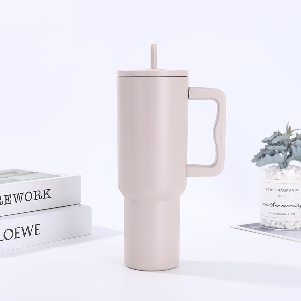 40oz Stainless Steel Tumbler Vacuum Insulated Tumbler with Portable Handle and Straw Customize Logo