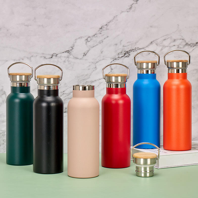 Vacuum Flask Stainless Steel 350ml 500ml Thermos Sports Water Flask Kids Sublimation Water Bottle with Bamboo Lid