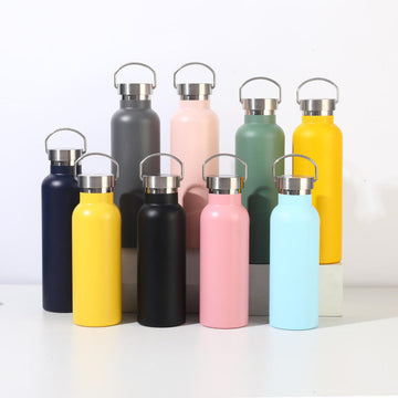 Vacuum Flask Stainless Steel 350ml 500ml Thermos Sports Water Flask Kids Sublimation Water Bottle with Bamboo Lid